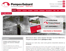 Tablet Screenshot of pompesguinard-batiment.fr